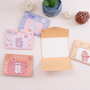 Venta al por mayor encantadora tarjeta de agradecimiento dibujos animados niños cumpleaños regalo tarjetas de invitación lindo Animal tarjeta de felicitación sobre - Product Image 3