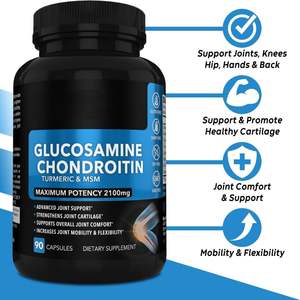 גלוקוזאמין chondroitin <span class=keywords><strong>MSM</strong></span> תוספי מזון תמיכה משותף גמיש למבוגרים 90 ספירות - Product Image 2
