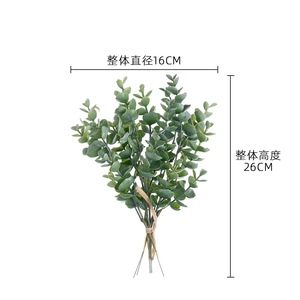 CallaFloral – Bouquet d'eucalyptus, fleurs artificielles en plastique vert et marron, artisanat décoratif pour la maison et les mariages, YC1079 - Product Image 4