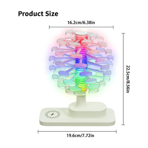 Spiral Tree Kabellose Lade-LED-Schreibtischlampe 15W Qi Touch Dimmbar RGB Nachttischlampe Raumdekor Bettseitenleuchte Modern 12V Typ C - Product Image 2