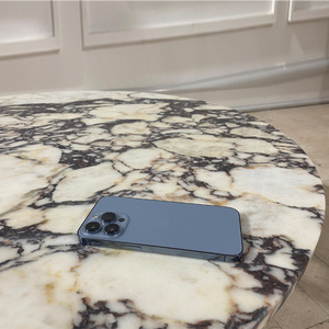 Bàn Cạnh Đá Cẩm Thạch Tự Nhiên Màu Trắng Calacatta Viola Nội Thất Hiện Đại Bàn Cạnh Đá Trung Tâm Bàn Cà Phê Đá Cẩm Thạch Sang Trọng - Product Image 4