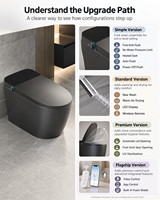 Toilette intelligente domestique, bidet intelligent à poser au sol, ouverture et fermeture automatiques, siège chauffant, télécommande, salle de bain