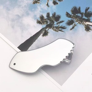 Zinc Alloy Guasha Board Teeth Edge Facial Lifting Massage Tool Lip Shape Gua Sha Scraping Plate For Face <b>Neck</b> Body Spa - Product Image 6