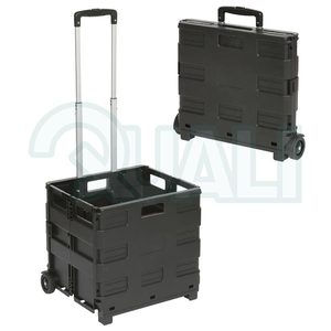 Carrito de Compras Plegable con Asa Retráctil y Caja de Almacenamiento con Tapa, de Plástico, al por Mayor - Product Image 6