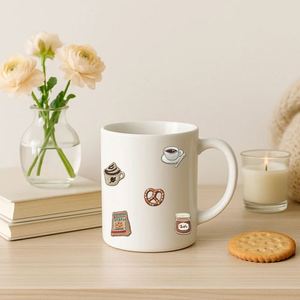 Nuevo Stock: Mini Parche Termoadhesivo Bordado con Diseño de Café y Pan para Etiquetas de Equipaje y Decoración de Bolsos - Product Image 3