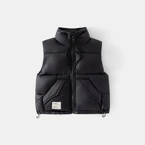 <span class=keywords><strong>Gilet</strong></span> Enfant Automne/Hiver 2025 Nouveau Modèle Élégant Rembourré en Duvet Chaud <span class=keywords><strong>Zippé</strong></span> Couleur Unie en Nylon pour Garçons, Filles et Bébés - Product Image 2