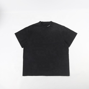 T-shirt unisexe 200gsm en coton uni pour hommes Drop Shoulder Custom High Quality Clothes Hip Hop Branded Essentials - Product Image 6