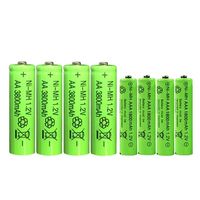 Logotipo personalizado AAA AA 1,2 V 100mAh ~ 2300mAh 1800mAh 3800mAh baterías recargables Ni-MH batería 1,2 V para control remoto de juguete