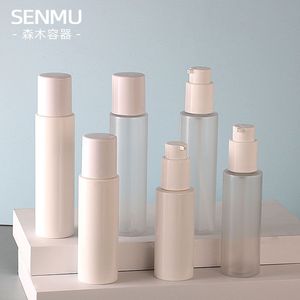 Botella de Loción Blanca Lechosa para Mascotas Senmu de 80 ml, Botella de Desmaquillante Esmerilada de 100 ml, Botella de Plástico Cosmética Reutilizable de 120 ml - Product Image 1