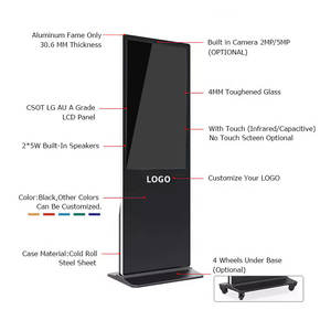 Pantalla Digital de Señalización Interior de Alta Gama HONGNUO, Soporte de Pie, Alta Resolución, Amplio Ángulo de Visión, Estructura Duradera, Sistema Android - Product Image 3