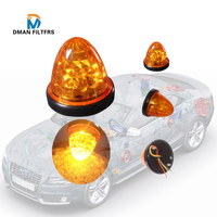 Vente en gros DEBA Amber 3 pouces 16 LED Feu de gabarit latéral type 'Bullet' et 'Watermelon' avec cadre chromé 12V/24V 3000 Lumen pour camion