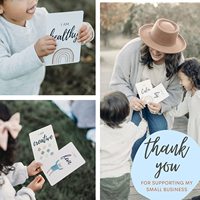 Livre de coloriage personnalisé écologique, durable, recyclable et imprimable, jeu de 30 cartes d'affirmation motivantes pour la famille et les enfants