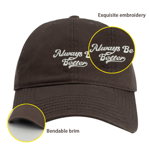 Casquettes Snapback Heycap avec logo brodé personnalisé, en cuivre, 6 panneaux, baseball, haute qualité, non structurées, en coton, à calotte souple - Product Image 2