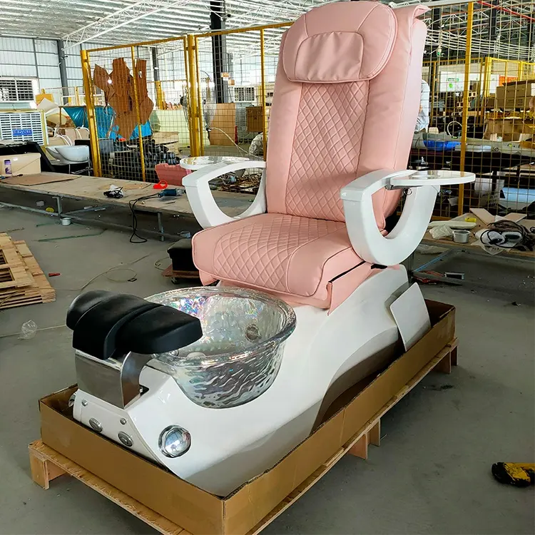 Siman pink massage pink pedicure chair factory wholesale can be customized LOGO suitable for various leisure places