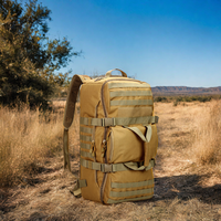 JSH Vente en Gros Sac à Dos Tactique Molle 65L Personnalisé avec Cadre pour Voyage, Fabriqué avec des Matériaux de Haute Qualité