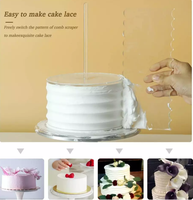 Groothandel 6.25 "8.25" 10.25 "Acryl Ronde Cake Disk Set Cake Discs Cirkel Base Boards Met Center Gat