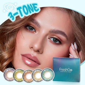 Livraison gratuite Freshgo Lentilles de contact colorées 3 tons, lentilles de contact colorées naturelles, lentilles de contact pour les yeux, lentes de contacto de color - Product Image 1