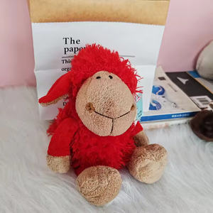 Peluche Mignonne de Petite Moutonnette avec Fleur, Poupée Enfant avec Poche, Marionnette Mouton, Cadeau, Décoration Maison - Product Image 3