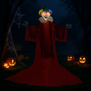 Payaso colgante de Halloween con coloridos ojos iluminados y alas Decoraciones festivas - Product Image 2