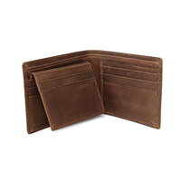 Dompet kulit PU asli, dompet kulit PU asli, gaya bisnis, modis, penutup lipat, kanvas, hadiah terbaik untuk