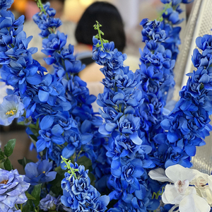 Arrangement <span class=keywords><strong>de</strong></span> fleurs artificielles en gros du <span class=keywords><strong>fleuriste</strong></span> 125cm grande fleur <span class=keywords><strong>de</strong></span> Delphinium bleu - Product Image 4