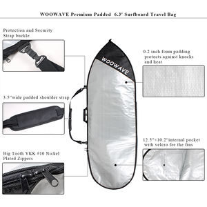 Sac de voyage imperméable pour planche de surf Sac de transport Durable Longboard SUP Bag <span class=keywords><strong>Wakesurf</strong></span> Bodyboard Use Board Cover - Product Image 4