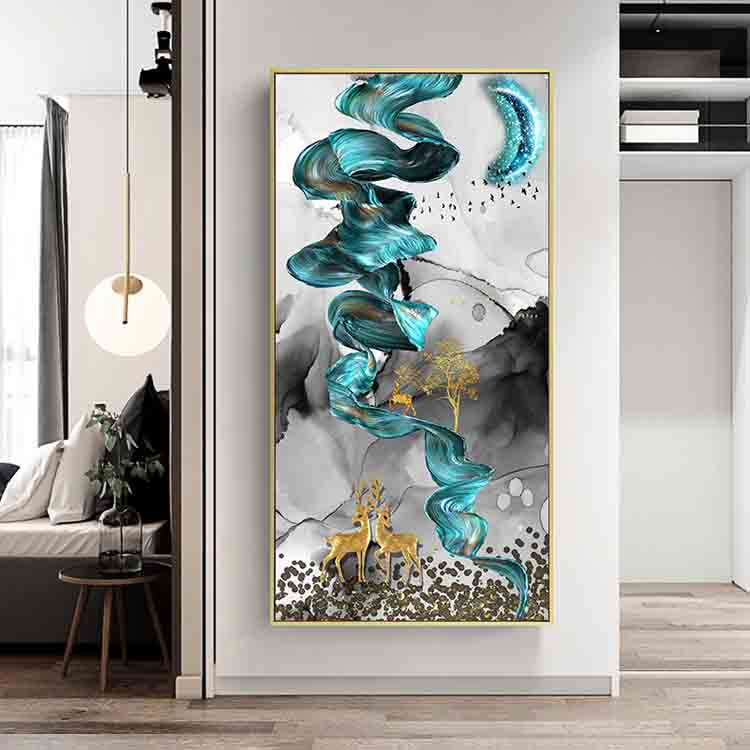 【新品 欧式 壁画 装飾画 額付き】2 Amazon | SJYHNB 壁紙 壁の壁画 木目調のレトロな柄 壁画