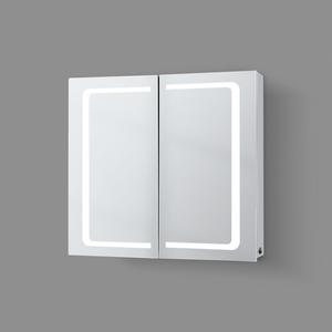 Gabinete <span class=keywords><strong>de</strong></span> Almacenamiento <span class=keywords><strong>de</strong></span> Medicamentos con Espejo Inteligente Iluminado con LED <span class=keywords><strong>de</strong></span> Aleación <span class=keywords><strong>de</strong></span> Aluminio con Espejo y 2 Puertas - Product Image 3