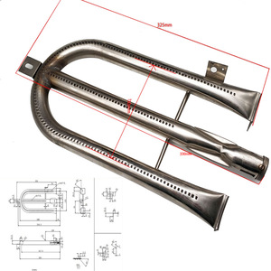 Tube de brûleur à gaz en acier inoxydable en forme de U, 325 mm, pour la cuisson et le chauffage en plein air - Product Image 1