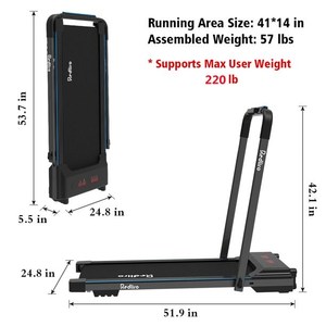 Caminadora Plegable KREEDA, Ultra Silenciosa, para Ejercicio en Casa, Capacidad <span class=keywords><strong>de</strong></span> 120 kg y Almacenamiento Compacto - Product Image 2