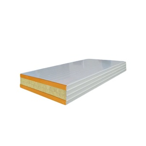 Tấm bánh sandwich chất lượng tốt nhất được Chứng Nhận Đá len cách nhiệt mái và tường Bảng điều khiển bánh sandwich thép trắng - Product Image 1