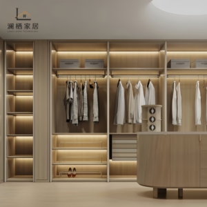 Dressing sur mesure <span class=keywords><strong>de</strong></span> luxe en bois pour mezzanines avec étagères <span class=keywords><strong>de</strong></span> présentation et armoires <span class=keywords><strong>de</strong></span> rangement <span class=keywords><strong>sous</strong></span> fenêtre pour villa à Brisbane - Product Image 2
