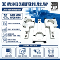 Support de fixation de tige de guidage à bras unique, pince de poteau cantilever usinée CNC sur mesure pour montage d'axe linéaire