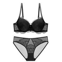 Sous-vêtements sexy en dentelle pour cils Grande taille Grande poitrine Petit soutien-gorge anti-affaissement