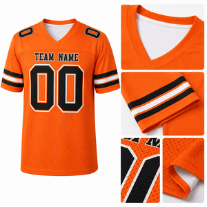 Maglia Personalizzata <span class=keywords><strong>da</strong></span> Football Americano con Stampa in Sublimazione, Traspirante <span class=keywords><strong>e</strong></span> ad Asciugatura Rapida, Uniforme per Tifosi - Product Image 3