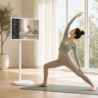 Écran intelligent portable de 22, 24 et 32 pouces avec roulettes, téléviseur intelligent mobile, moniteur tactile sans fil pour la diffusion en direct