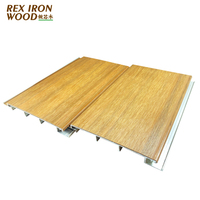 Panneau en plastique en aluminium imperméable de mur de grain en bois pour l'extérieur ignifuge pour des applications de Hall de salon d'hôtel de villa