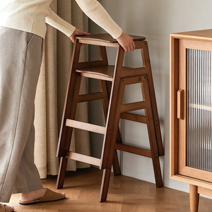 Taburete de Bar de Bambú, Silla Alta de <span class=keywords><strong>Cocina</strong></span>, Taburete Alto para <span class=keywords><strong>Barra</strong></span>, Silla de Bar de Madera para Isla de <span class=keywords><strong>Cocina</strong></span>, Hogar, Restaurante, Cafetería - Product Image 2