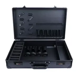 Valise de barbier professionnelle en aluminium dur personnalisé avec mousse