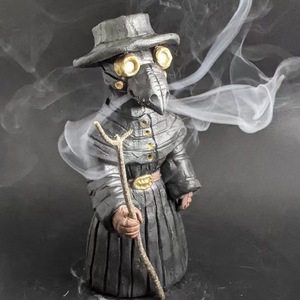 瘟疫医生香炉瘟疫医生锥形香炉眼睛将烟倒流熏香用于家居装饰 - Product Image 6