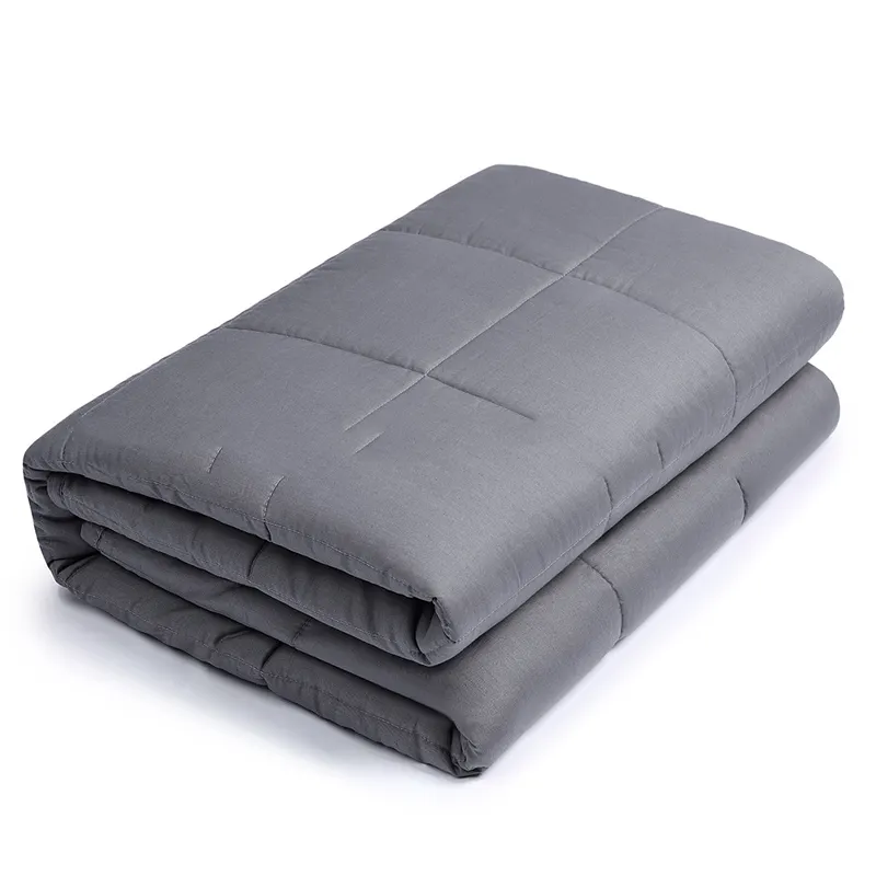 Customized dual sided cover glass beads blankets quilt fitted summer adult heavy cool weighted blanket