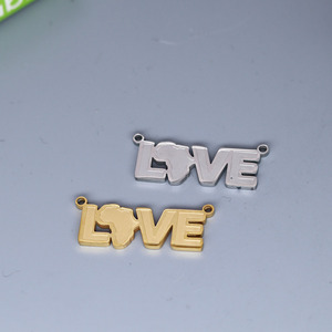 Qiandis nouveau pendentif en acier inoxydable avec un amour pour l'écriture sur le <span class=keywords><strong>continent</strong></span> <span class=keywords><strong>africain</strong></span> est un accessoire de bricolage - Product Image 2