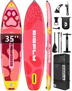 ดีไซน์ใหม่ กระดานยืนพายแบบเป่าลมสำหรับผู้หญิง ขนาด 11'6''*35''*6'' รุ่น BF07 Extra  แข็งแรง ทนทาน เหมาะสำหรับกีฬาทางน้ำและเล่นเซิร์ฟ ชุดอุปกรณ์ครบครัน - Product Image 1