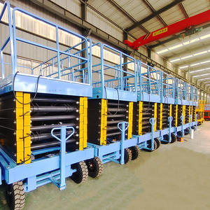 Material transport <span class=keywords><strong>6</strong></span> m 8 m Elektrischer hydraulischer Mannlift Selbst fahrende kleine Scheren bühne - Product Image 4