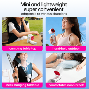 2025 Mới Nhất Xách Tay Tốc Độ Cao Loại C Có Thể Sạc Lại Mini Bàn <span class=keywords><strong>Fan</strong></span> Hâm Mộ Năm Tốc Độ Mặc Cổ Pin-Powered Cho Xe Ngoài Trời Sử Dụng - Product Image 4