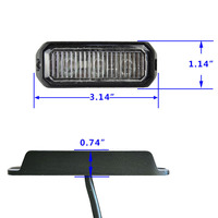 Luz de rejilla de montaje en superficie Led Universal, luz de advertencia lateral de coche para camiones de remolque, lámpara de baliza, luz estroboscópica de rejilla de coche