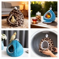 Nid de perroquet épais et chaud, doublure en polaire douce, hamac suspendu pour oiseaux, lavable, confortable, pour cage à oiseaux