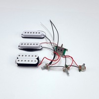 6-String Electric Guitar Pickup Humbucker Ceramic Magnet Black Plastic Stringed Instruments Parts & Accessories