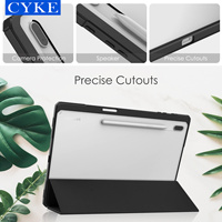 CYKE-Étui pour tablette en acrylique transparent pour Samsung Galaxy Tab S8 Plus 12.4 ", housse de tablette SM-T970 SM-T975 SM-X806 SM-X800 S7 Plus