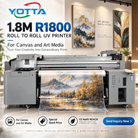 YOTTA Promotion Exceptionnelle Déstockage Imprimante UV Rouleau à Rouleau 1,8 m avec Têtes d'Impression GH2220 I3200 G5 G6 pour Papier Peint, Textile et Bannières